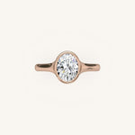 Load image into Gallery viewer, The Lunea – Floating Bezel Solitaire Engagement Ring
