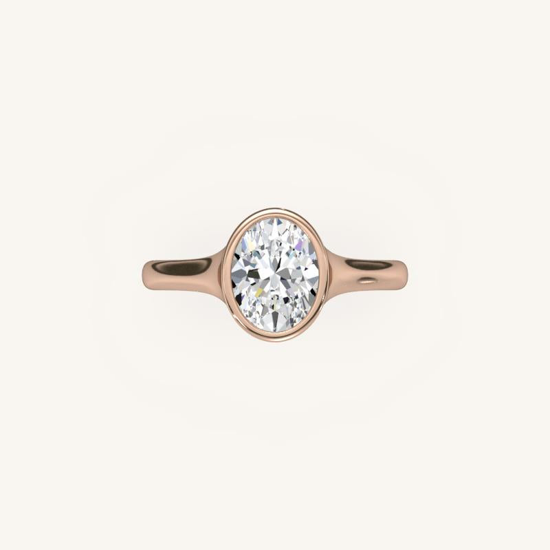 The Lunea – Floating Bezel Solitaire Engagement Ring