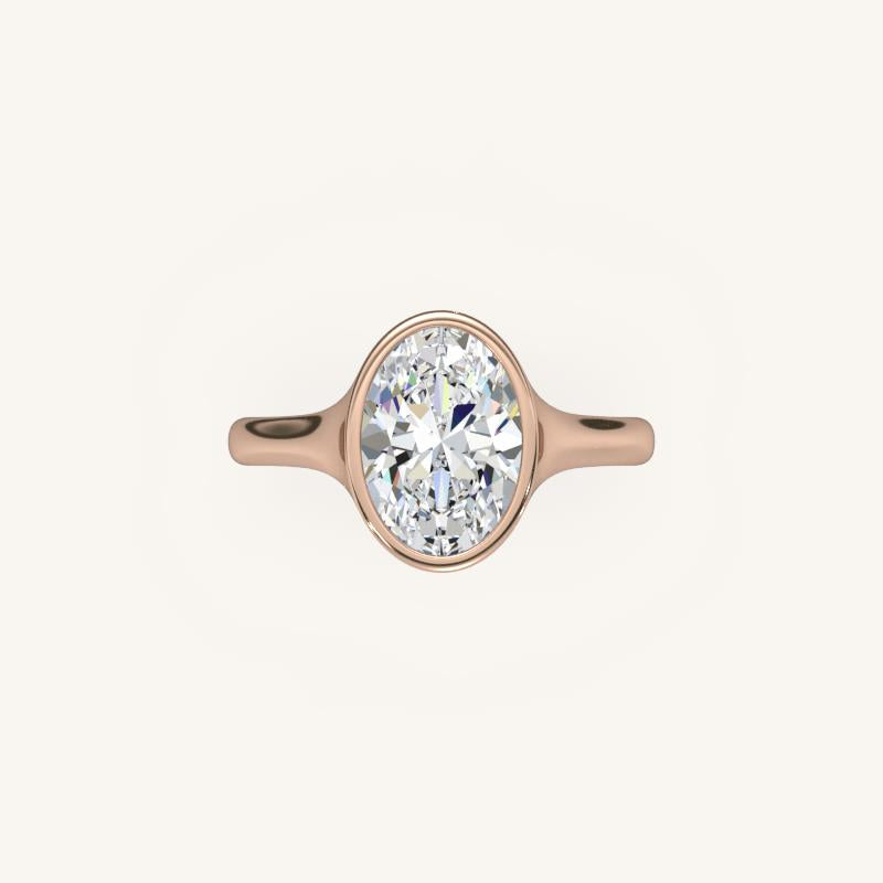 The Lunea – Floating Bezel Solitaire Engagement Ring