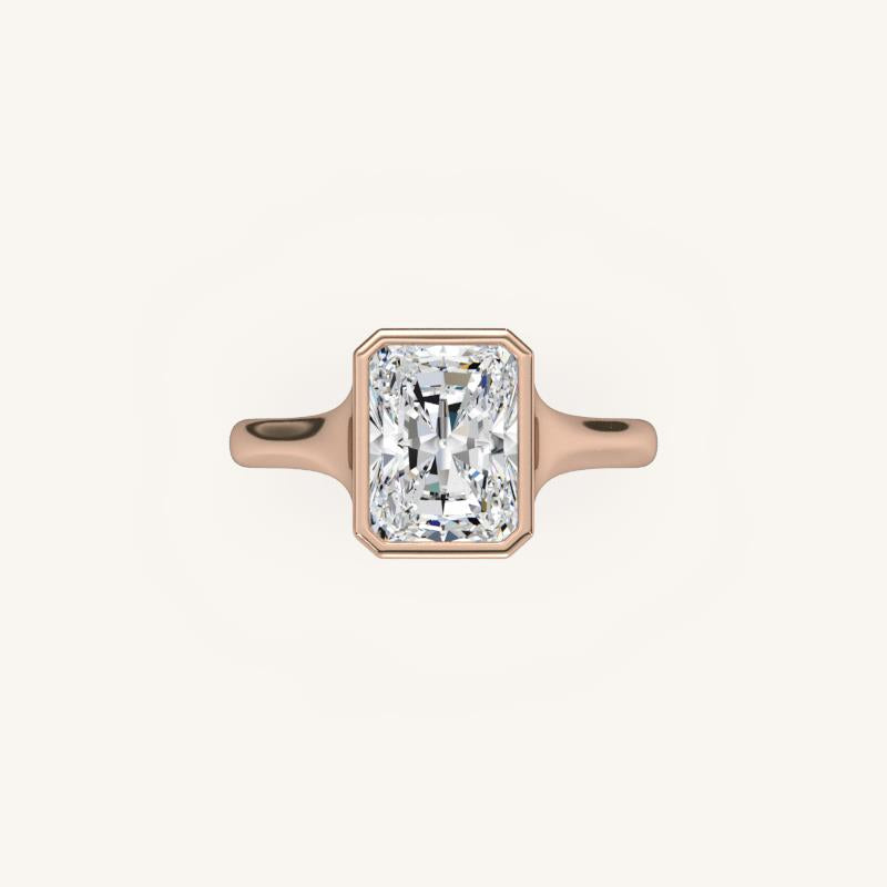 The Lunea – Floating Bezel Solitaire Engagement Ring