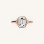 Load image into Gallery viewer, The Lunea – Floating Bezel Solitaire Engagement Ring
