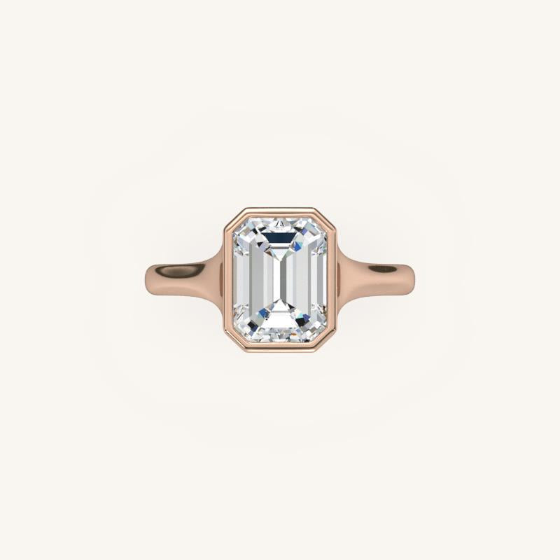 The Lunea – Floating Bezel Solitaire Engagement Ring