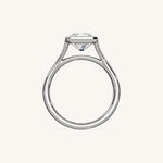 Load image into Gallery viewer, The Lunea – Floating Bezel Solitaire Engagement Ring