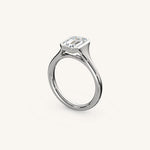 Load image into Gallery viewer, The Lunea – Floating Bezel Solitaire Engagement Ring