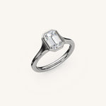 Load image into Gallery viewer, The Lunea – Floating Bezel Solitaire Engagement Ring