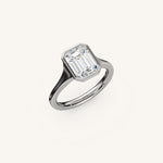 Load image into Gallery viewer, The Lunea – Floating Bezel Solitaire Engagement Ring