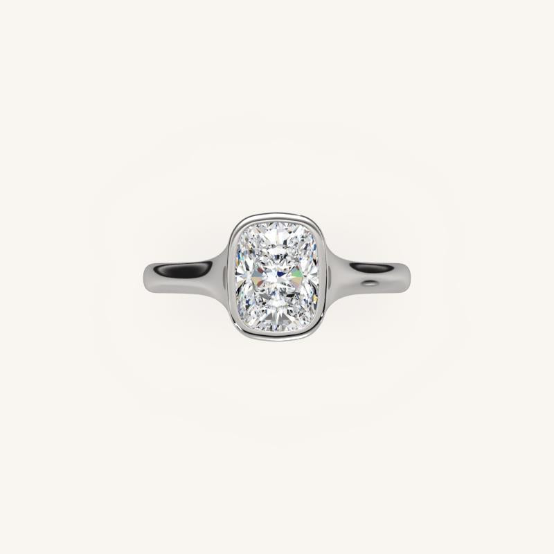 The Lunea – Floating Bezel Solitaire Engagement Ring