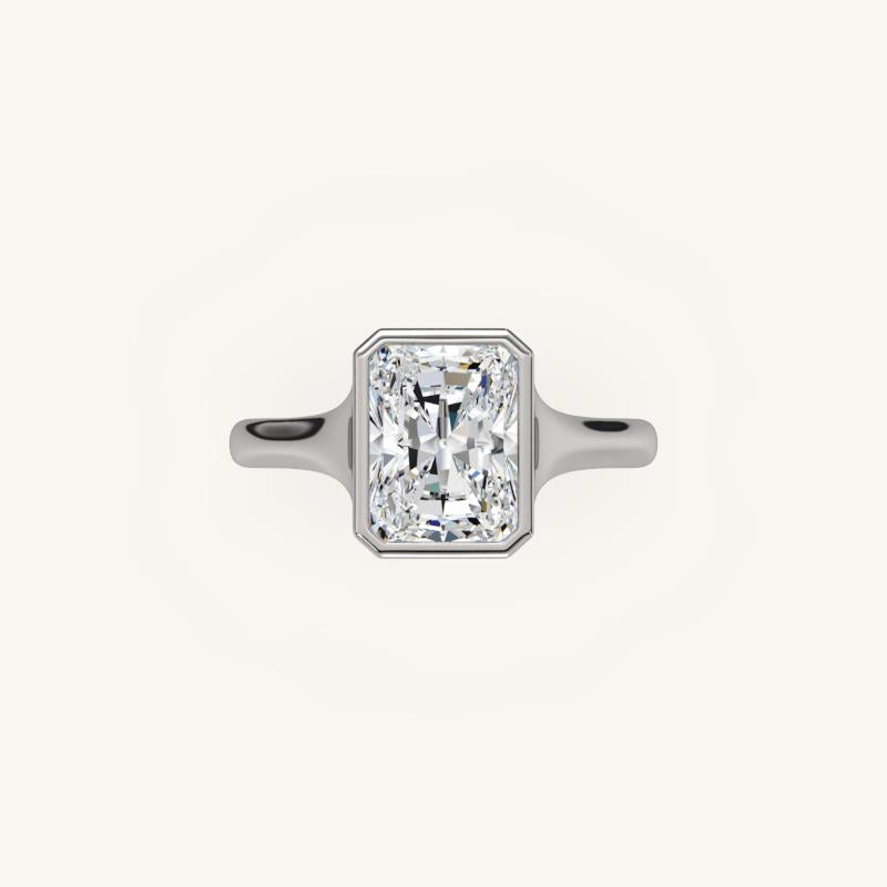 The Lunea – Floating Bezel Solitaire Engagement Ring
