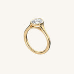 Load image into Gallery viewer, The Lunea – Floating Bezel Solitaire Engagement Ring