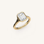 Load image into Gallery viewer, The Lunea – Floating Bezel Solitaire Engagement Ring
