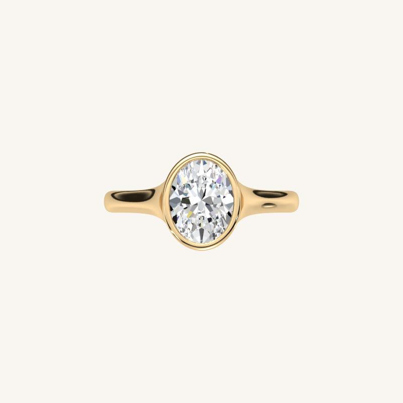 The Lunea – Floating Bezel Solitaire Engagement Ring