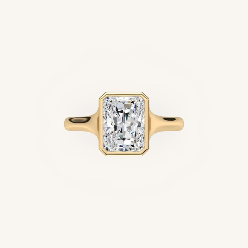 The Lunea – Floating Bezel Solitaire Engagement Ring