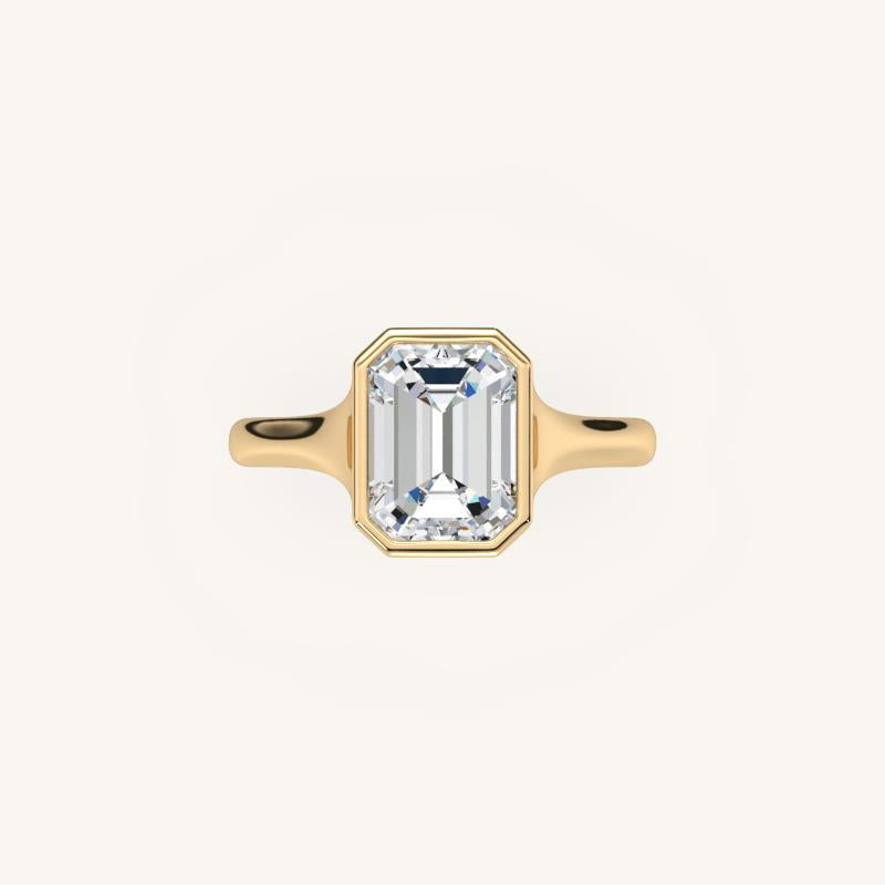 The Lunea – Floating Bezel Solitaire Engagement Ring
