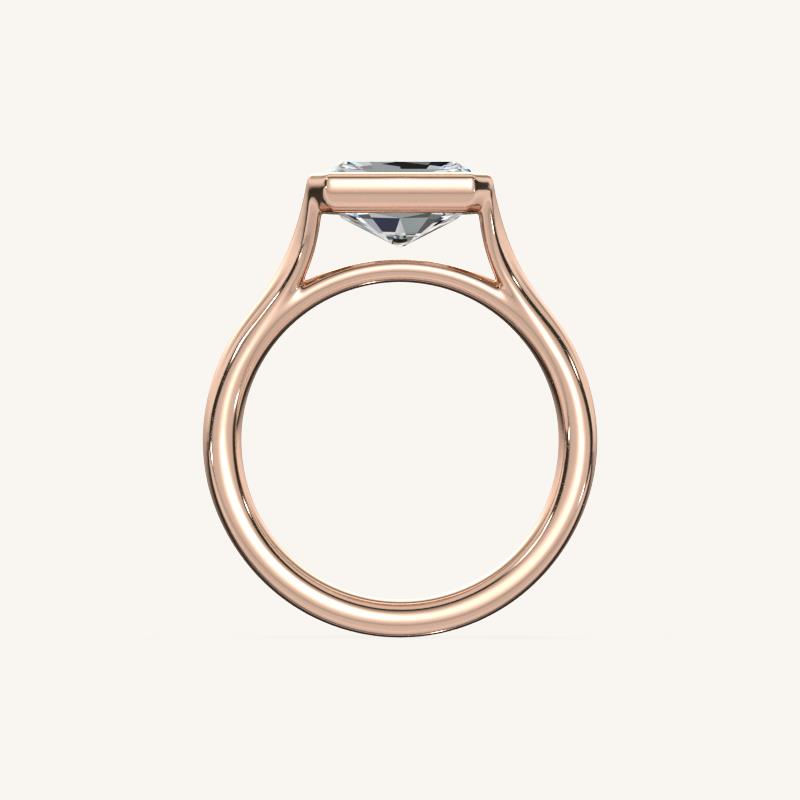 The Lunea – Floating Bezel Solitaire Engagement Ring (E-W)
