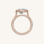 Load image into Gallery viewer, The Lunea – Floating Bezel Solitaire Engagement Ring (E-W)