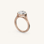 Load image into Gallery viewer, The Lunea – Floating Bezel Solitaire Engagement Ring (E-W)