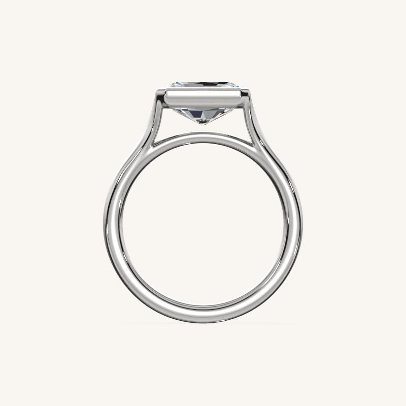 The Lunea – Floating Bezel Solitaire Engagement Ring (E-W)