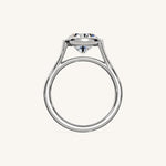 Load image into Gallery viewer, The Lunea – Floating Bezel Solitaire Engagement Ring (E-W)