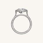 Load image into Gallery viewer, The Lunea – Floating Bezel Solitaire Engagement Ring (E-W)