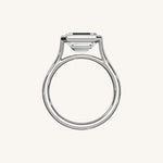 Load image into Gallery viewer, The Lunea – Floating Bezel Solitaire Engagement Ring (E-W)