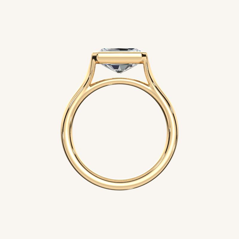 The Lunea – Floating Bezel Solitaire Engagement Ring (E-W)