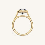 Load image into Gallery viewer, The Lunea – Floating Bezel Solitaire Engagement Ring (E-W)