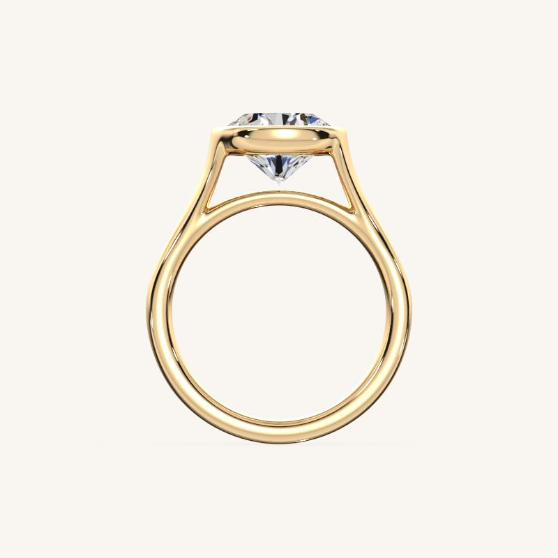 The Lunea – Floating Bezel Solitaire Engagement Ring (E-W)