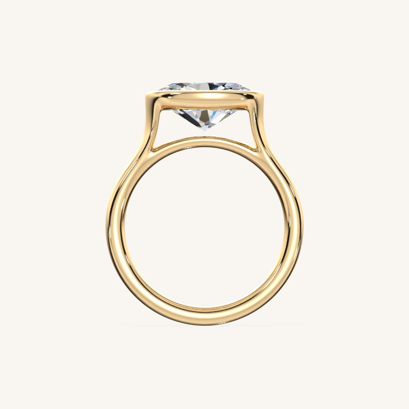 The Lunea – Floating Bezel Solitaire Engagement Ring (E-W)