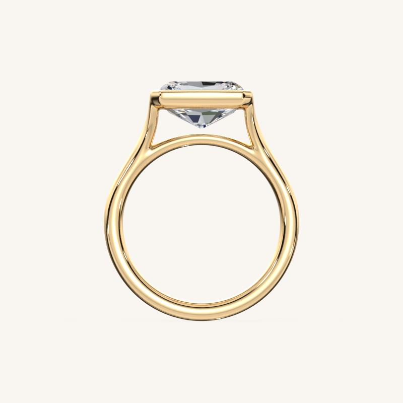 The Lunea – Floating Bezel Solitaire Engagement Ring (E-W)