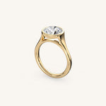 Load image into Gallery viewer, The Lunea – Floating Bezel Solitaire Engagement Ring (E-W)