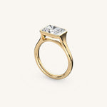 Load image into Gallery viewer, The Lunea – Floating Bezel Solitaire Engagement Ring (E-W)