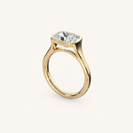 Load image into Gallery viewer, The Lunea – Floating Bezel Solitaire Engagement Ring (E-W)