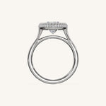 Load image into Gallery viewer, The Lunea – Floating Bezel Solitaire Solara Halo Engagement Ring