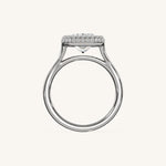 Load image into Gallery viewer, The Lunea – Floating Bezel Solitaire Solara Halo Engagement Ring