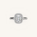 Load image into Gallery viewer, The Lunea – Floating Bezel Solitaire Solara Halo Engagement Ring
