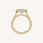 Load image into Gallery viewer, The Lunea – Floating Bezel Solitaire Solara Halo Engagement Ring