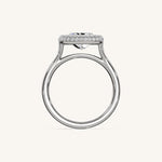 Load image into Gallery viewer, The Lunea – Floating Bezel Solitaire Solara Halo Engagement Ring (E-W)