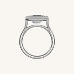 Load image into Gallery viewer, The Lunea – Floating Bezel Solitaire Solara Halo Engagement Ring (E-W)