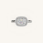 Load image into Gallery viewer, The Lunea – Floating Bezel Solitaire Solara Halo Engagement Ring (E-W)