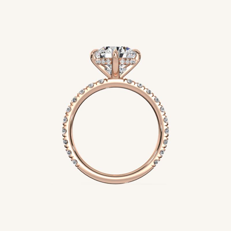 The Trelisse – Hidden Halo Diamond Engagement Ring (E-W)