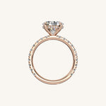 Load image into Gallery viewer, The Trelisse – Hidden Halo Diamond Engagement Ring (E-W)