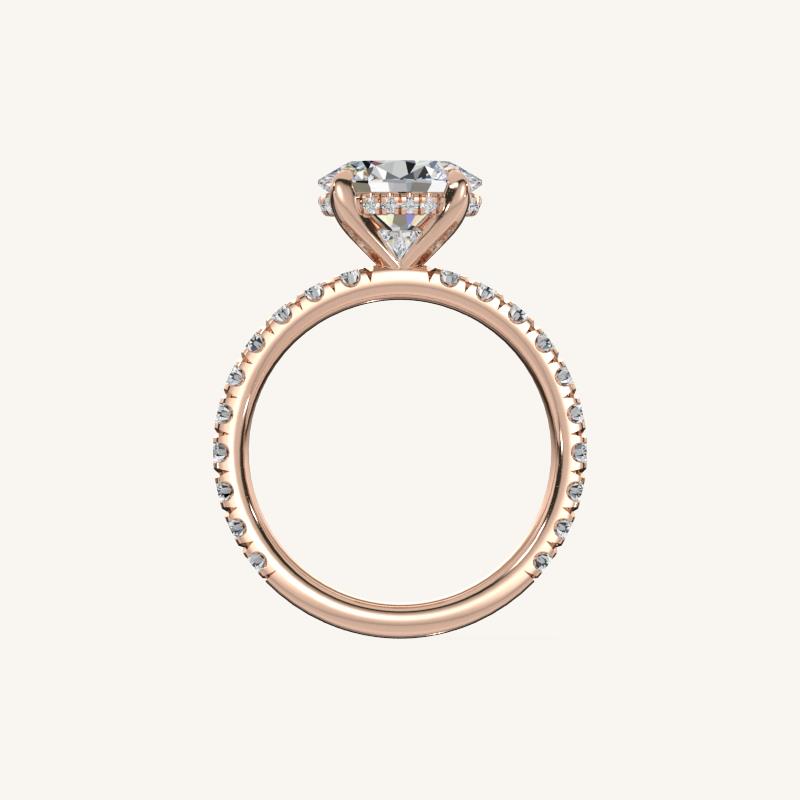 The Trelisse – Hidden Halo Diamond Engagement Ring (E-W)