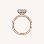 Load image into Gallery viewer, The Trelisse – Hidden Halo Diamond Engagement Ring (E-W)