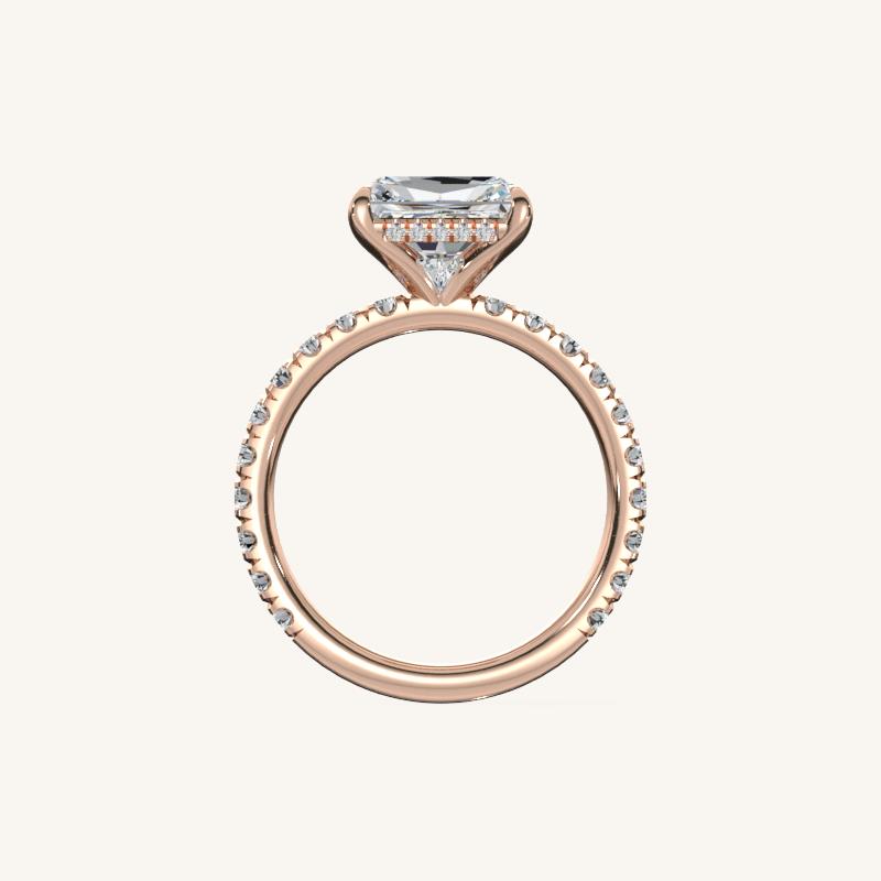 The Trelisse – Hidden Halo Diamond Engagement Ring (E-W)
