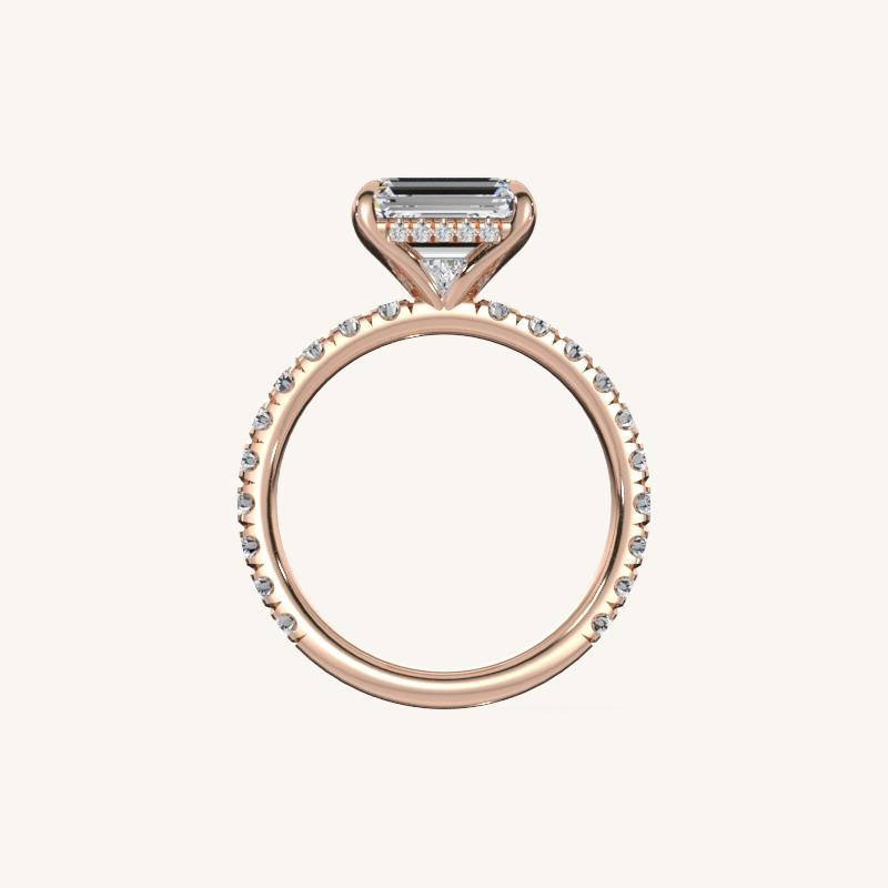 The Trelisse – Hidden Halo Diamond Engagement Ring (E-W)
