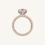 Load image into Gallery viewer, The Trelisse – Hidden Halo Diamond Engagement Ring (E-W)