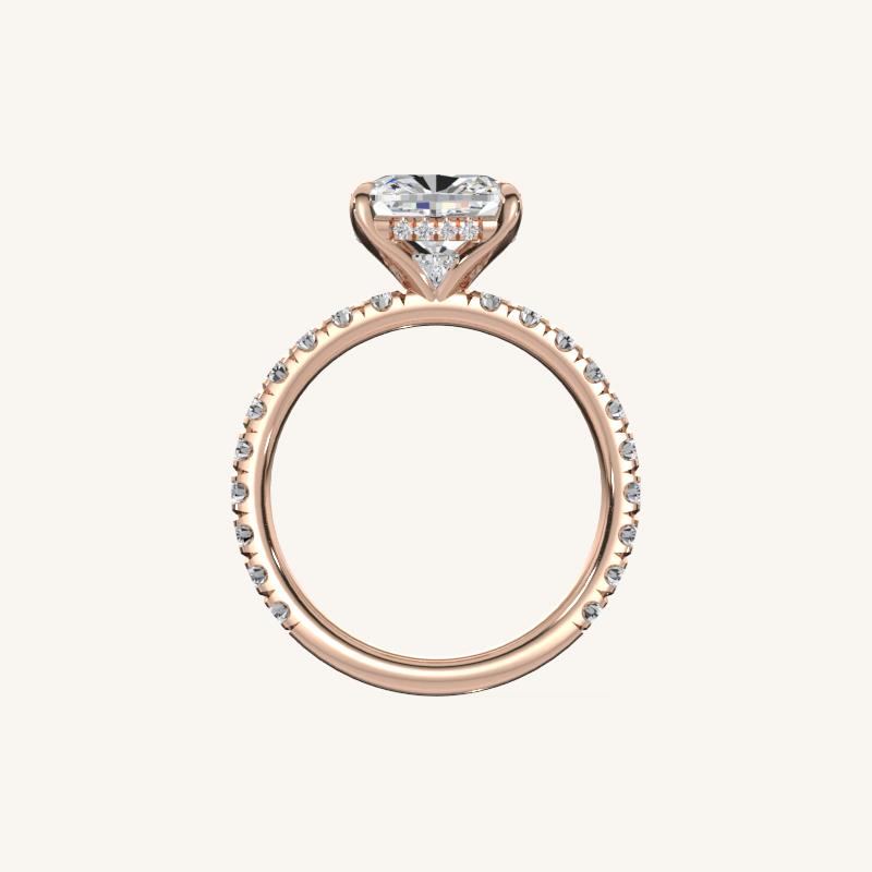 The Trelisse – Hidden Halo Diamond Engagement Ring (E-W)