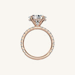 Load image into Gallery viewer, The Trelisse – Hidden Halo Diamond Engagement Ring (E-W)