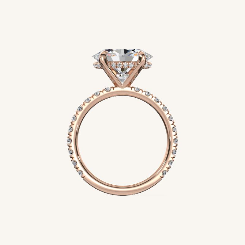 The Trelisse – Hidden Halo Diamond Engagement Ring (E-W)
