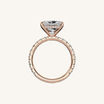 Load image into Gallery viewer, The Trelisse – Hidden Halo Diamond Engagement Ring (E-W)